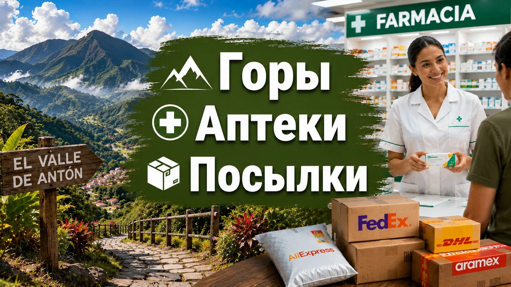 Горы аптеки и посылки в Панаме